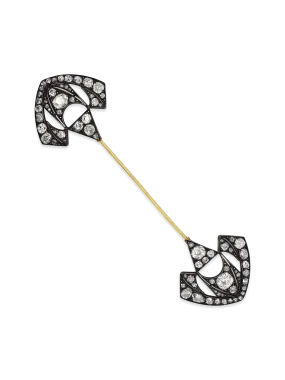 Diamond Estate Jabot Brooch