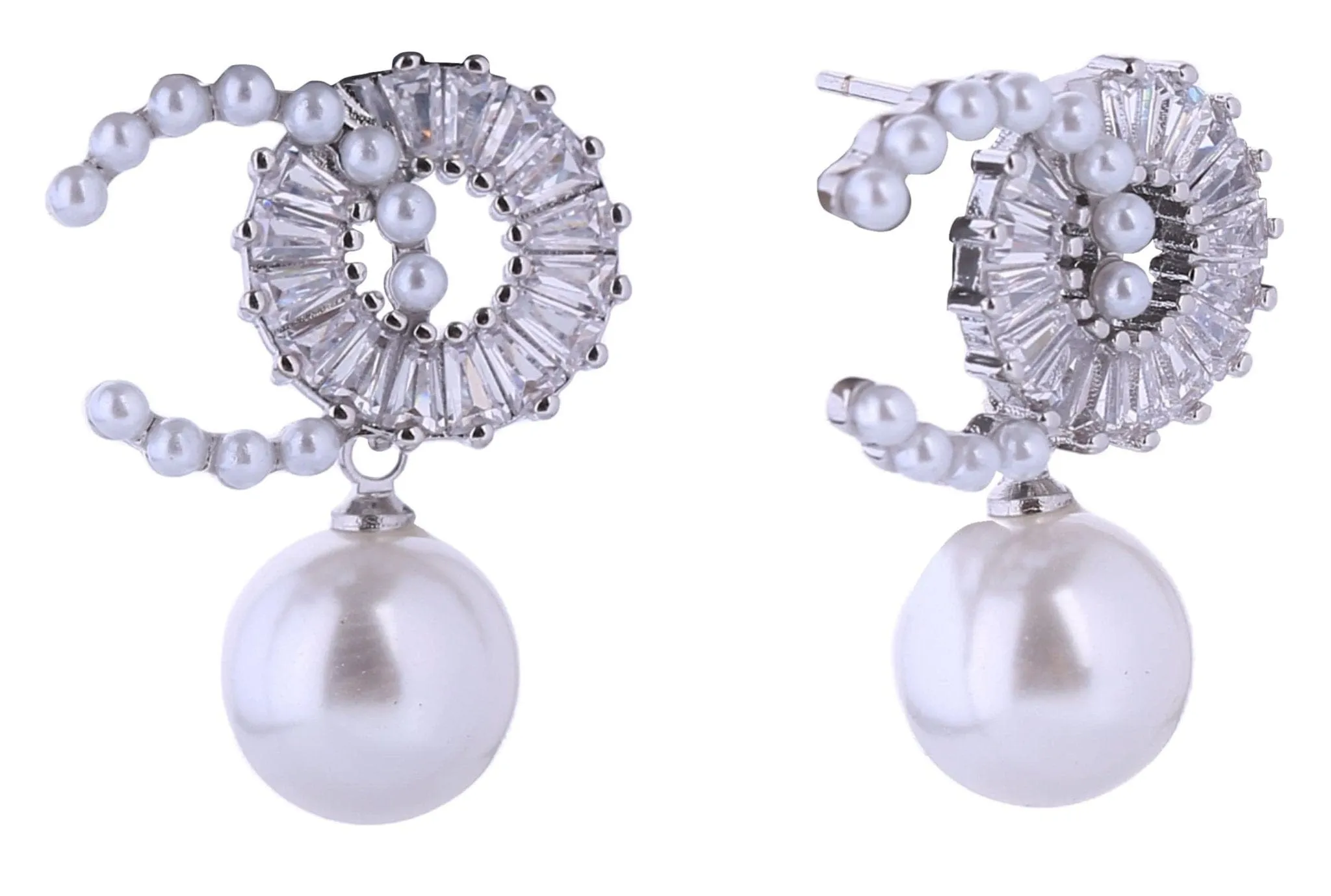 DJE310710 14K O-C Pearl Drop Post Earrings