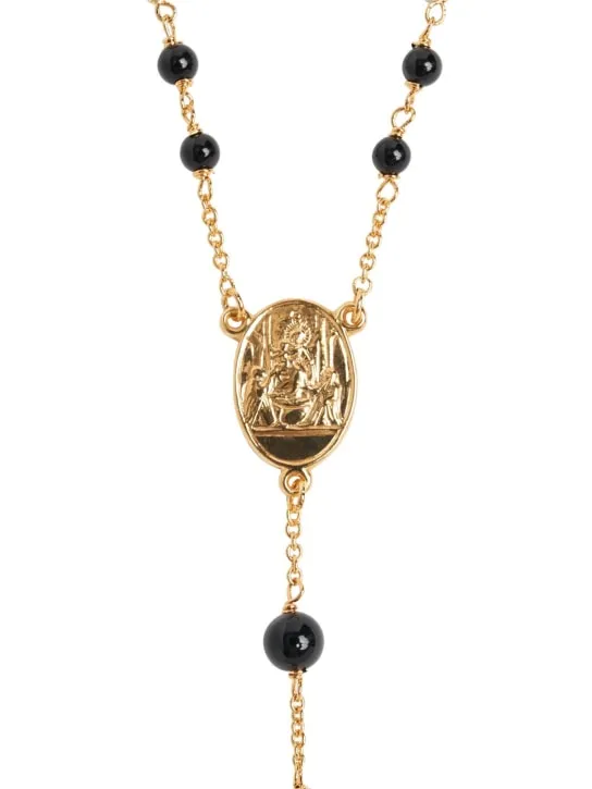 Dolce&amp;Gabbana   Plated rosary pendant necklace 