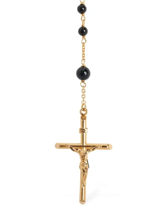 Dolce&amp;Gabbana   Plated rosary pendant necklace 
