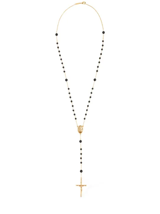 Dolce&amp;Gabbana   Plated rosary pendant necklace 