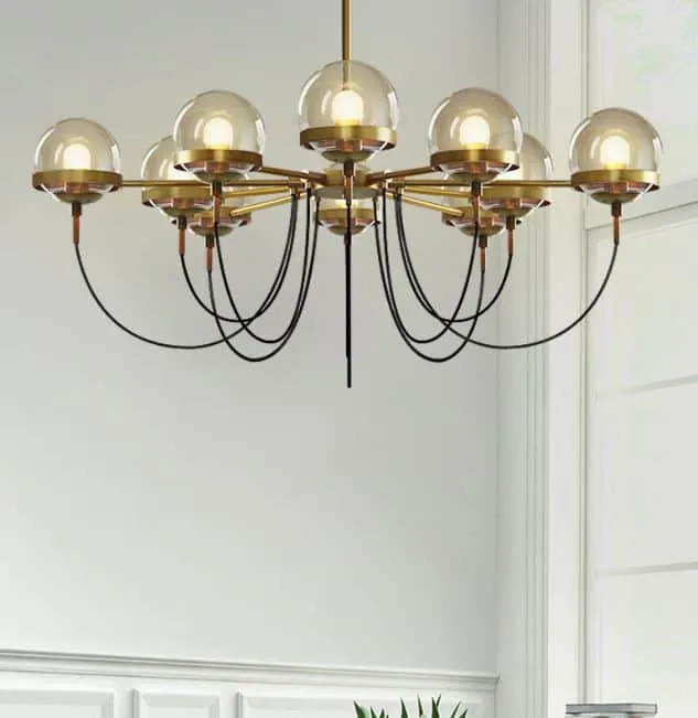 Doritas Vintage Globe Glowing Orbs Hanging Lamp