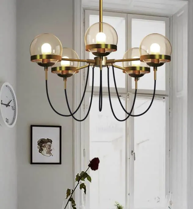 Doritas Vintage Globe Glowing Orbs Hanging Lamp