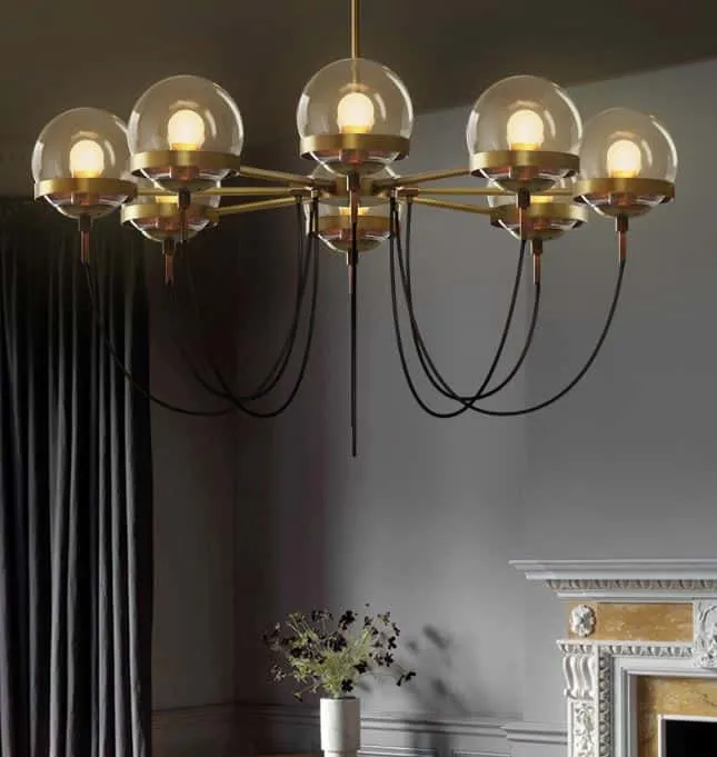 Doritas Vintage Globe Glowing Orbs Hanging Lamp