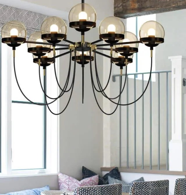 Doritas Vintage Globe Glowing Orbs Hanging Lamp