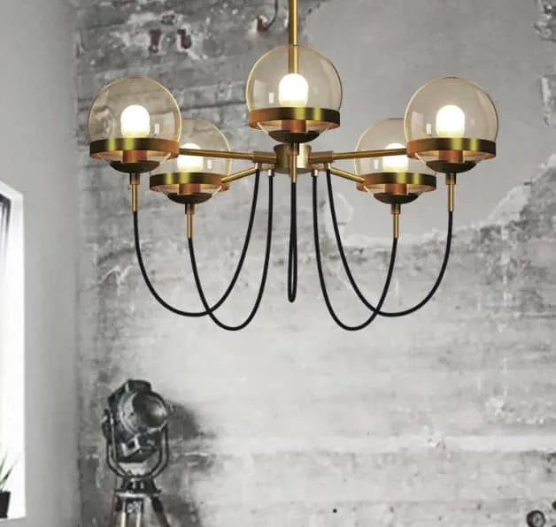 Doritas Vintage Globe Glowing Orbs Hanging Lamp