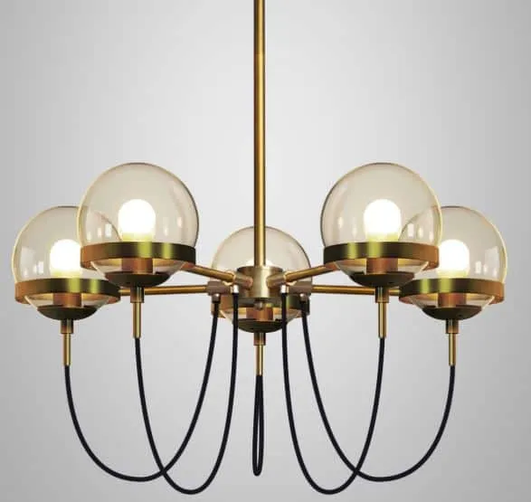 Doritas Vintage Globe Glowing Orbs Hanging Lamp