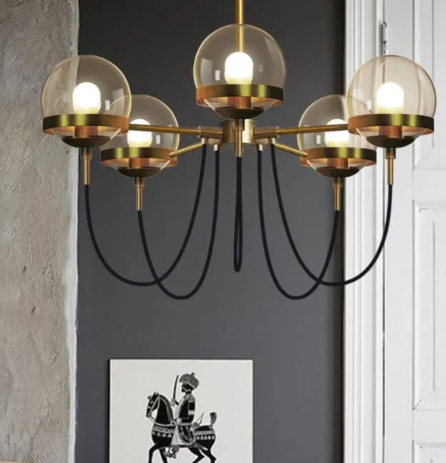 Doritas Vintage Globe Glowing Orbs Hanging Lamp