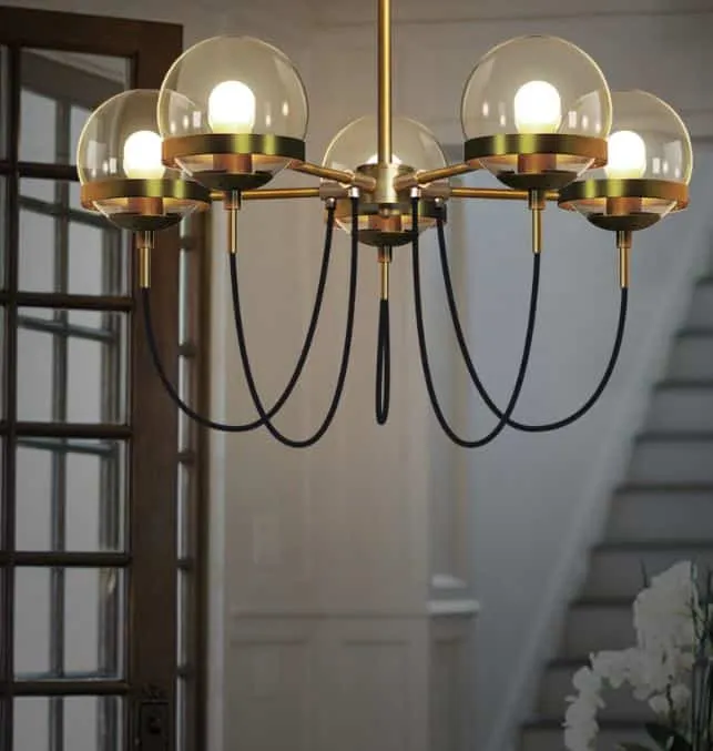 Doritas Vintage Globe Glowing Orbs Hanging Lamp