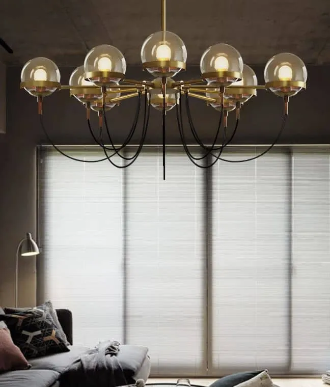Doritas Vintage Globe Glowing Orbs Hanging Lamp