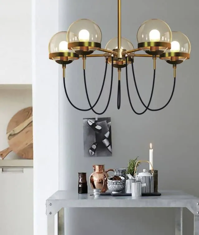 Doritas Vintage Globe Glowing Orbs Hanging Lamp