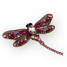 Dragonfly Brooch - Pink