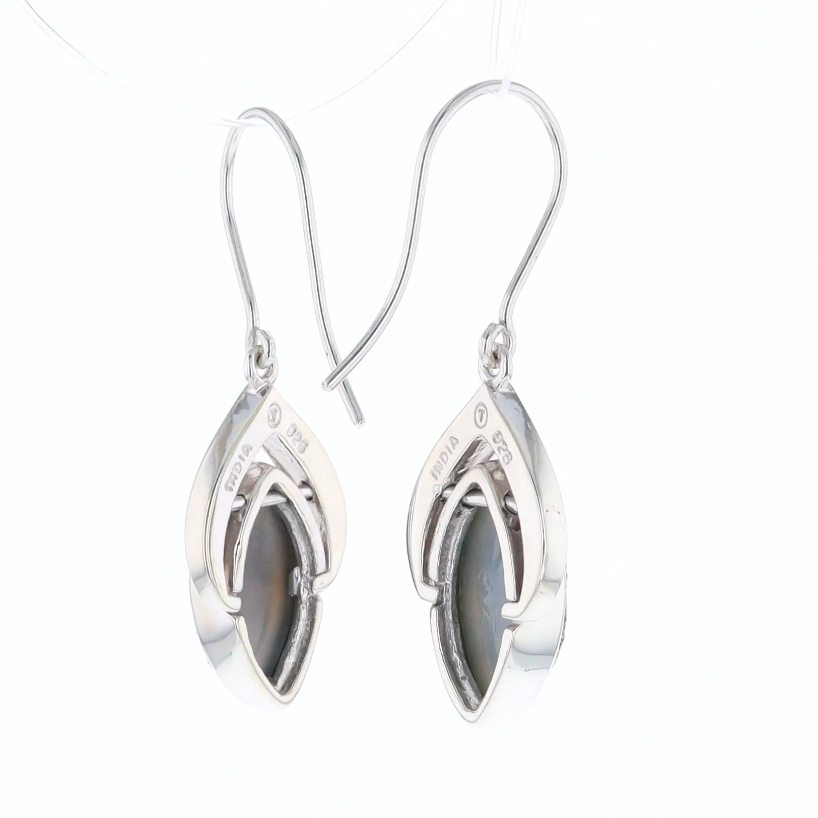 Druzy Quartz Sterling Silver Dangle Earrings