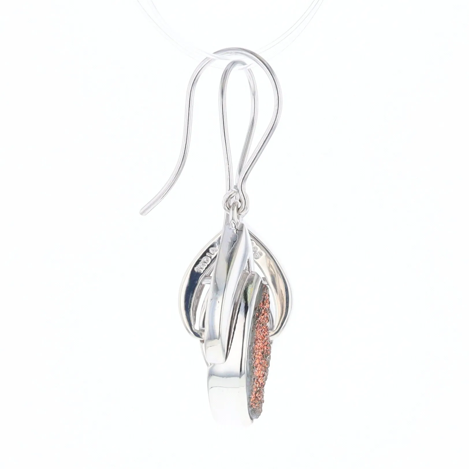 Druzy Quartz Sterling Silver Dangle Earrings