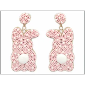 Easter Bunny Seed Beed Earrings