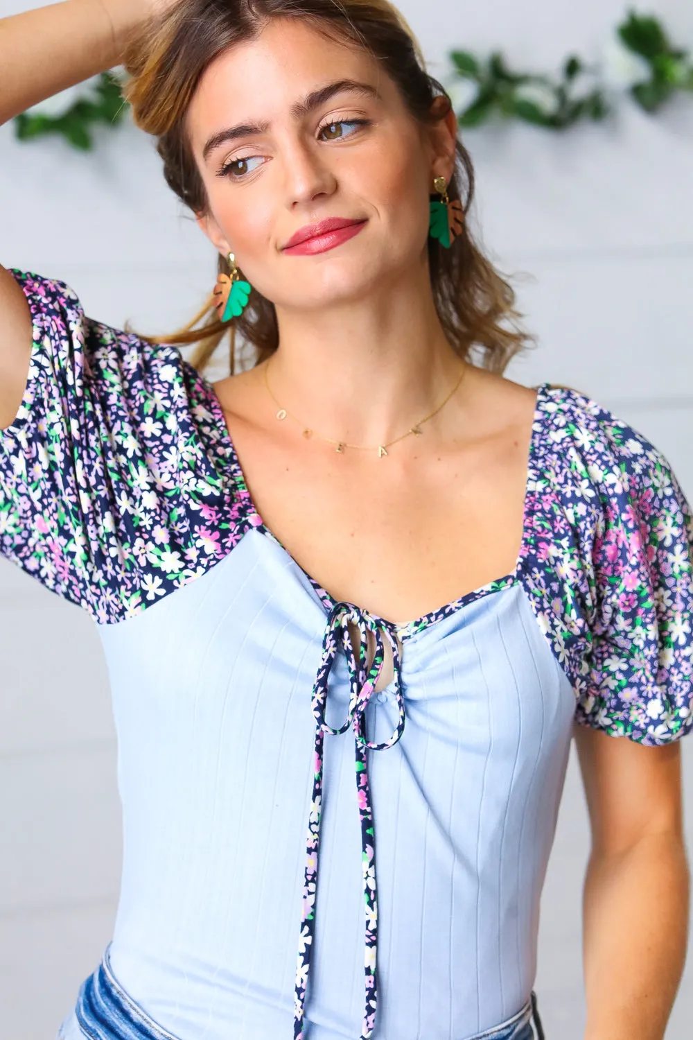 Emerald & Wood Tropical Leaf Drop Earrings