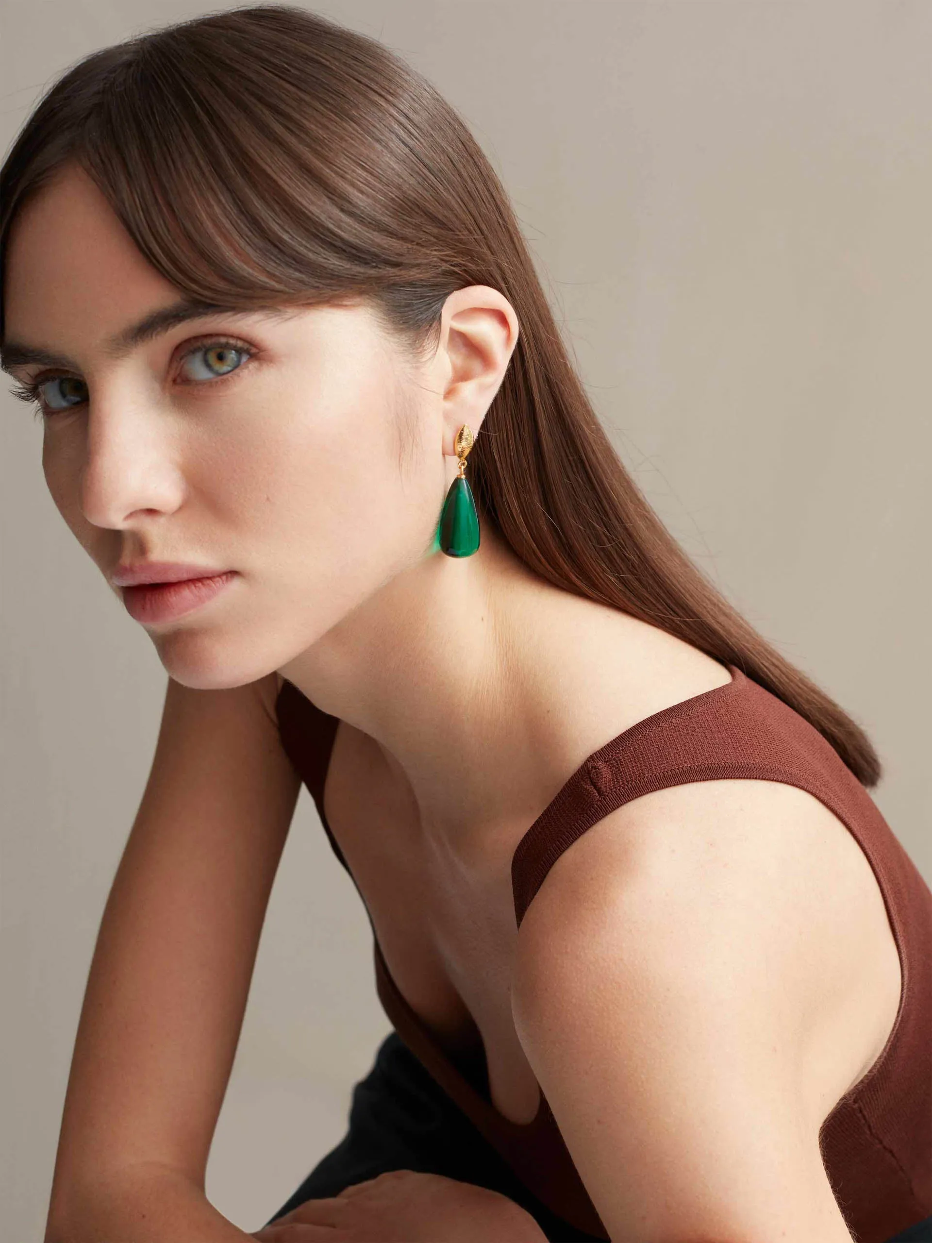 Emerald Corine earrings