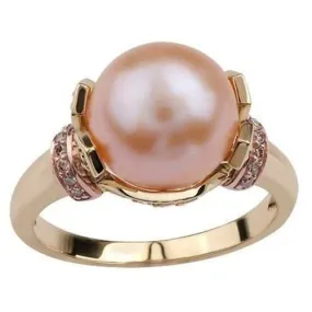 Fresh Water, Diamond and pink diamond ring