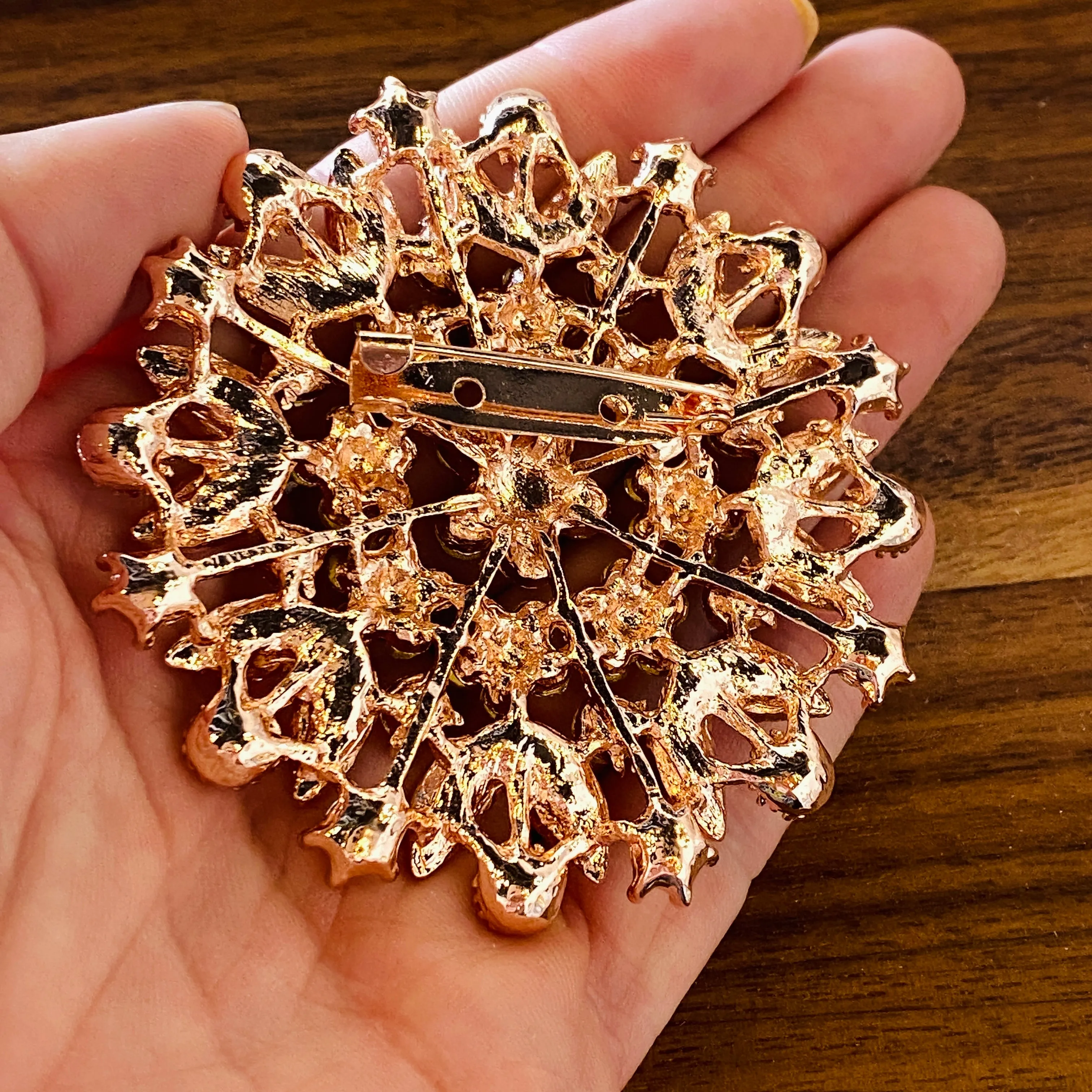 Garden Princess Brooch in Rose Gold and Cubic Zirconia