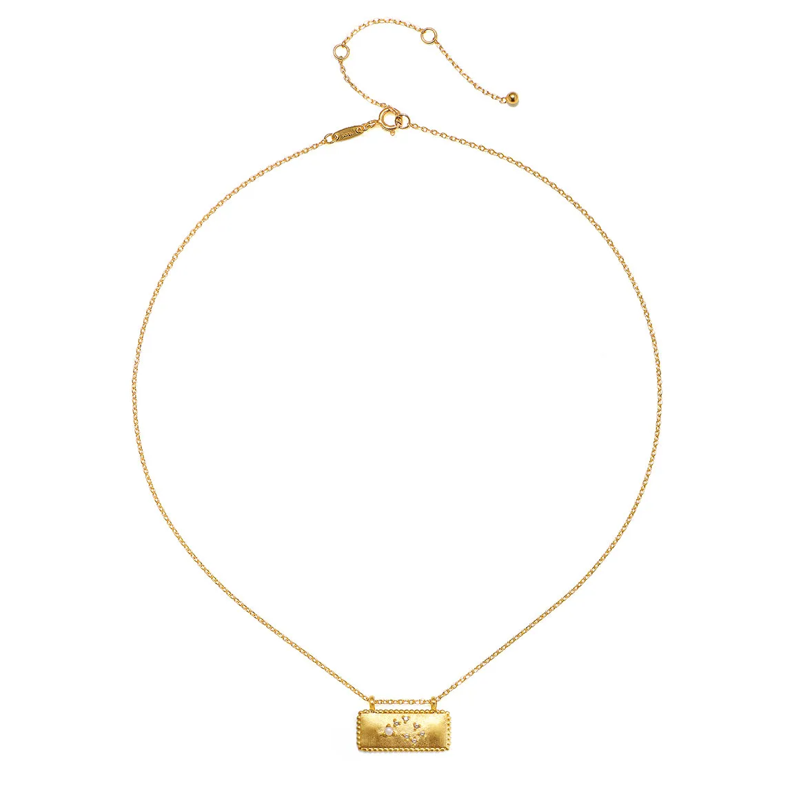 Gemini Zodiac Constellation Tablet Necklace