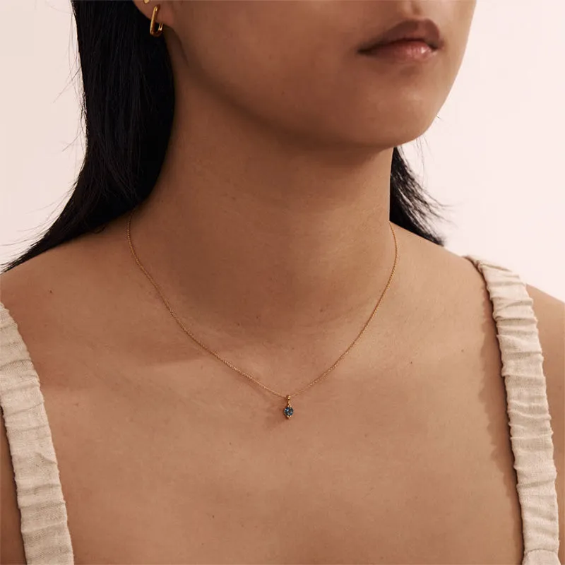 GLISTEN LONDON BLUE NECKLACE