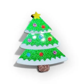 Glittering Christmas Tree - Acrylic Art Brooch