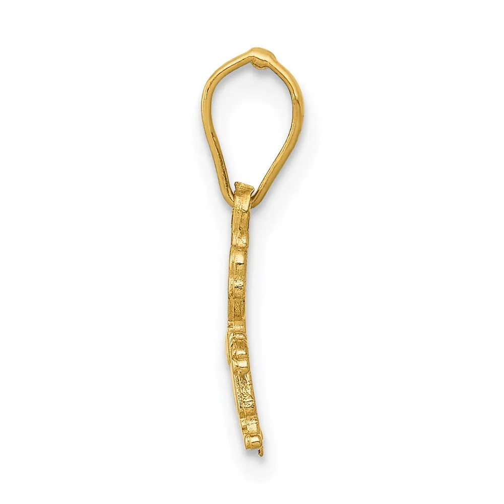 Gold Polished Little Boy Pendant Necklace - Model K5806