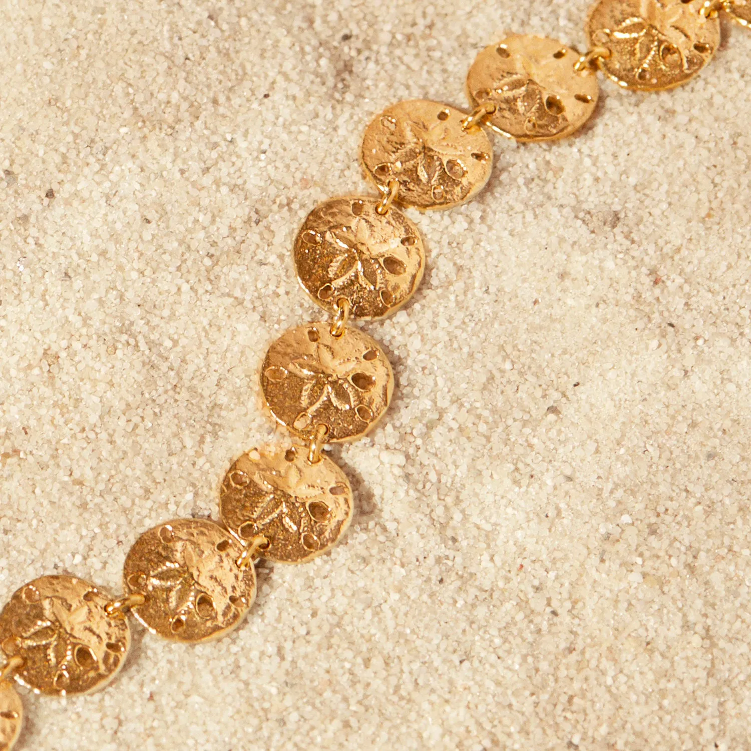 Gold Sand Dollar Bracelet