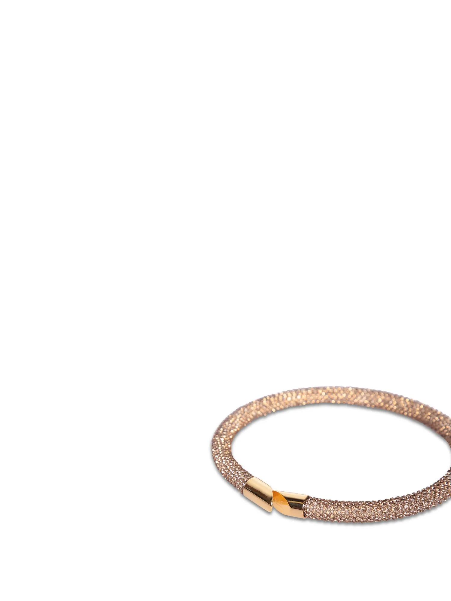 Gold Topaz Tube Mesh Necklace