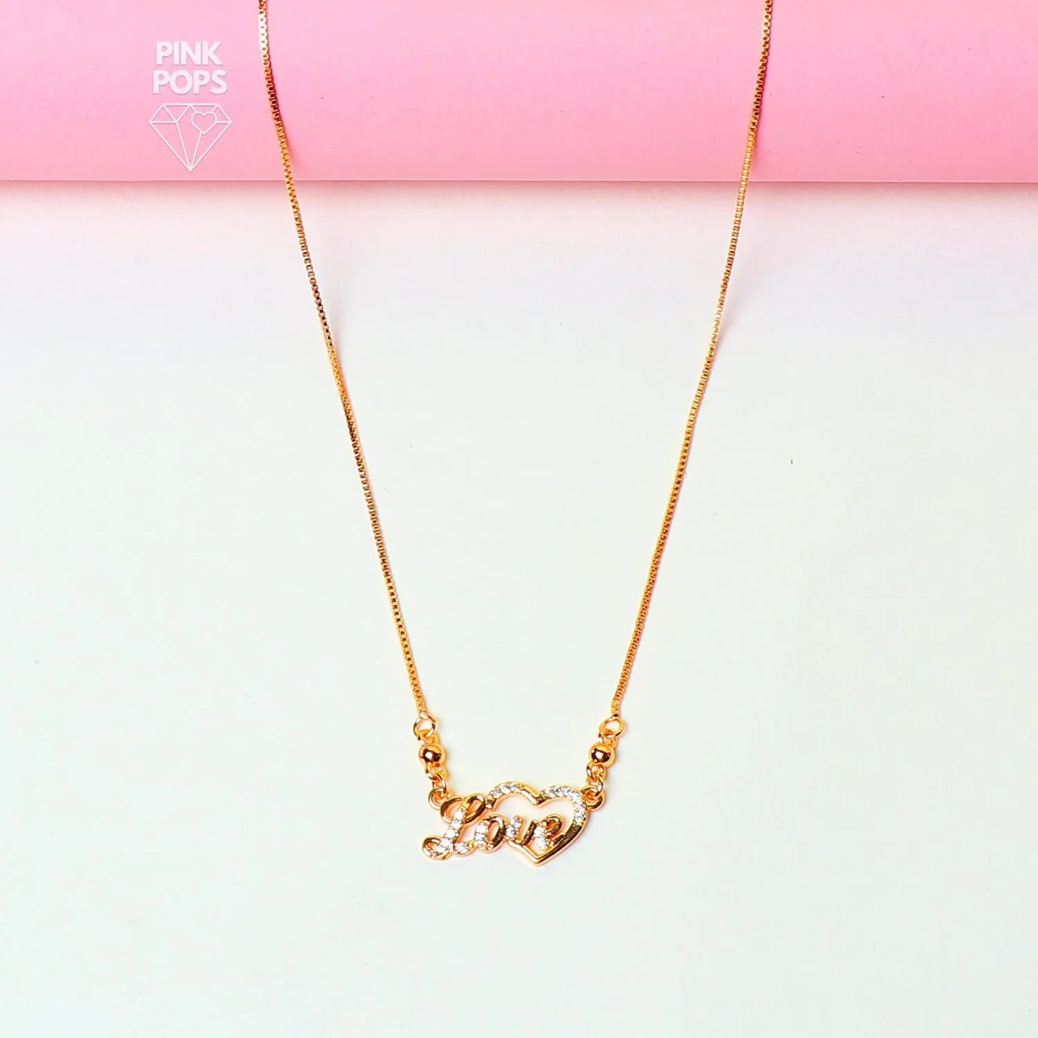Golden Love Heart Pendant