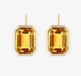 Goshwara Emerald-Cut Gemstone Dangle Earrings