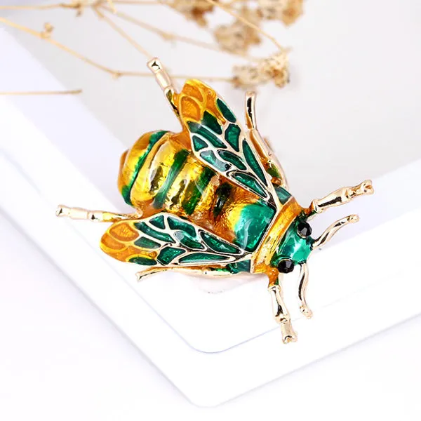 Green Bee Brooch 綠色蜜蜂胸針 (KCHM1128)