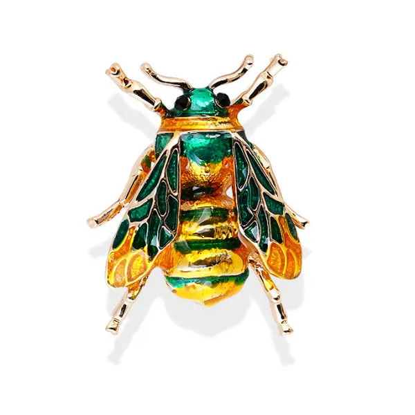 Green Bee Brooch 綠色蜜蜂胸針 (KCHM1128)