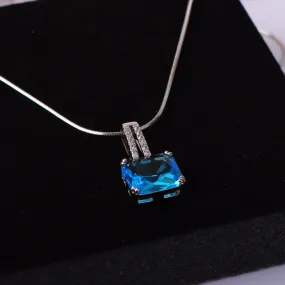 G.Silver Sea Blue Pendant.
