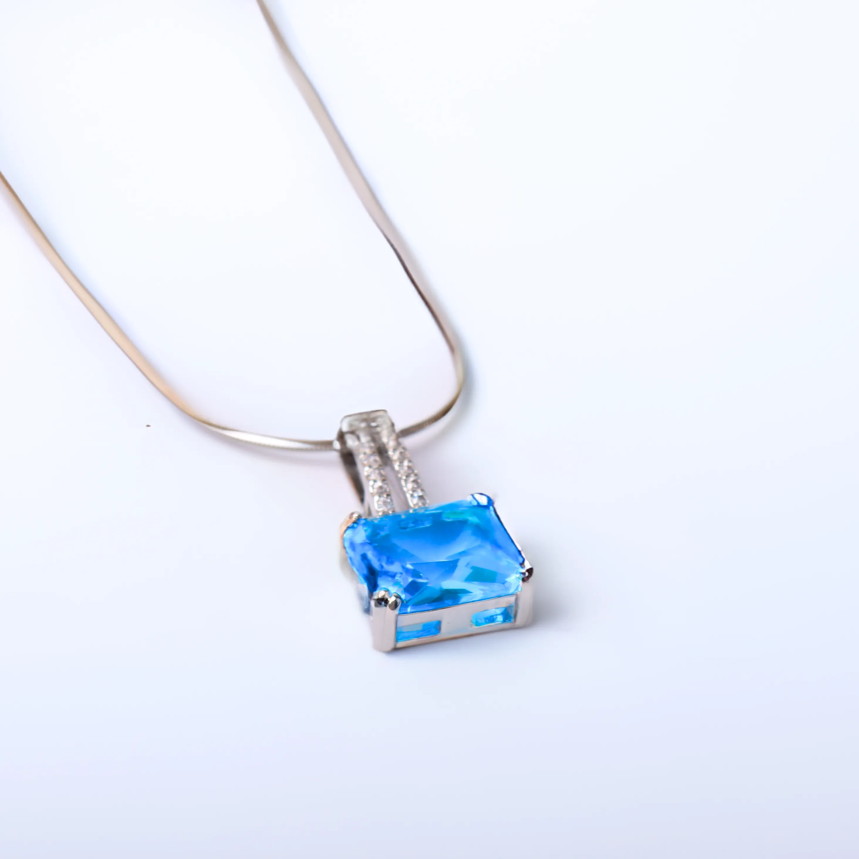 G.Silver Sea Blue Pendant.