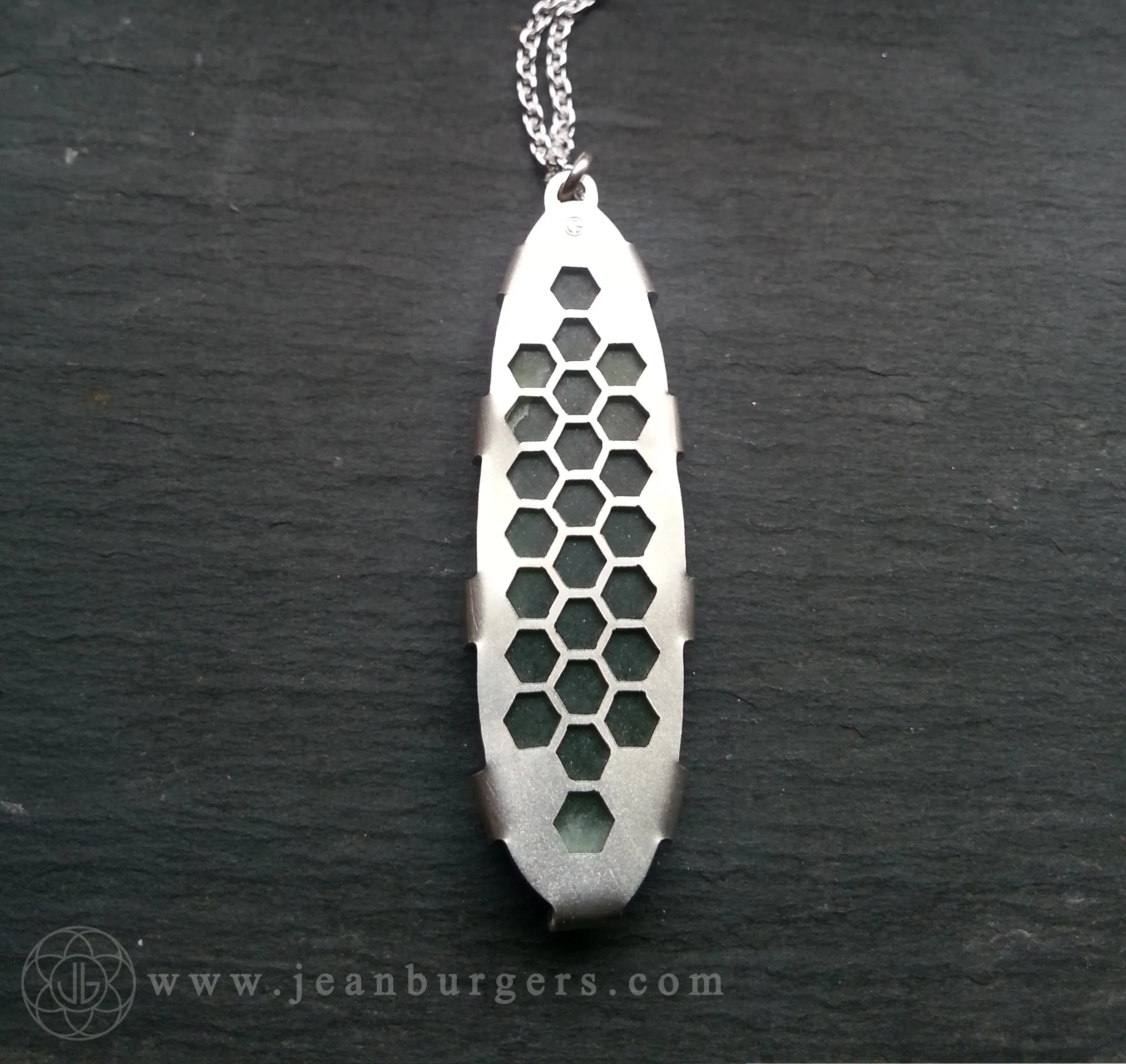 Handcut Pounamu Honeycomb Pendant