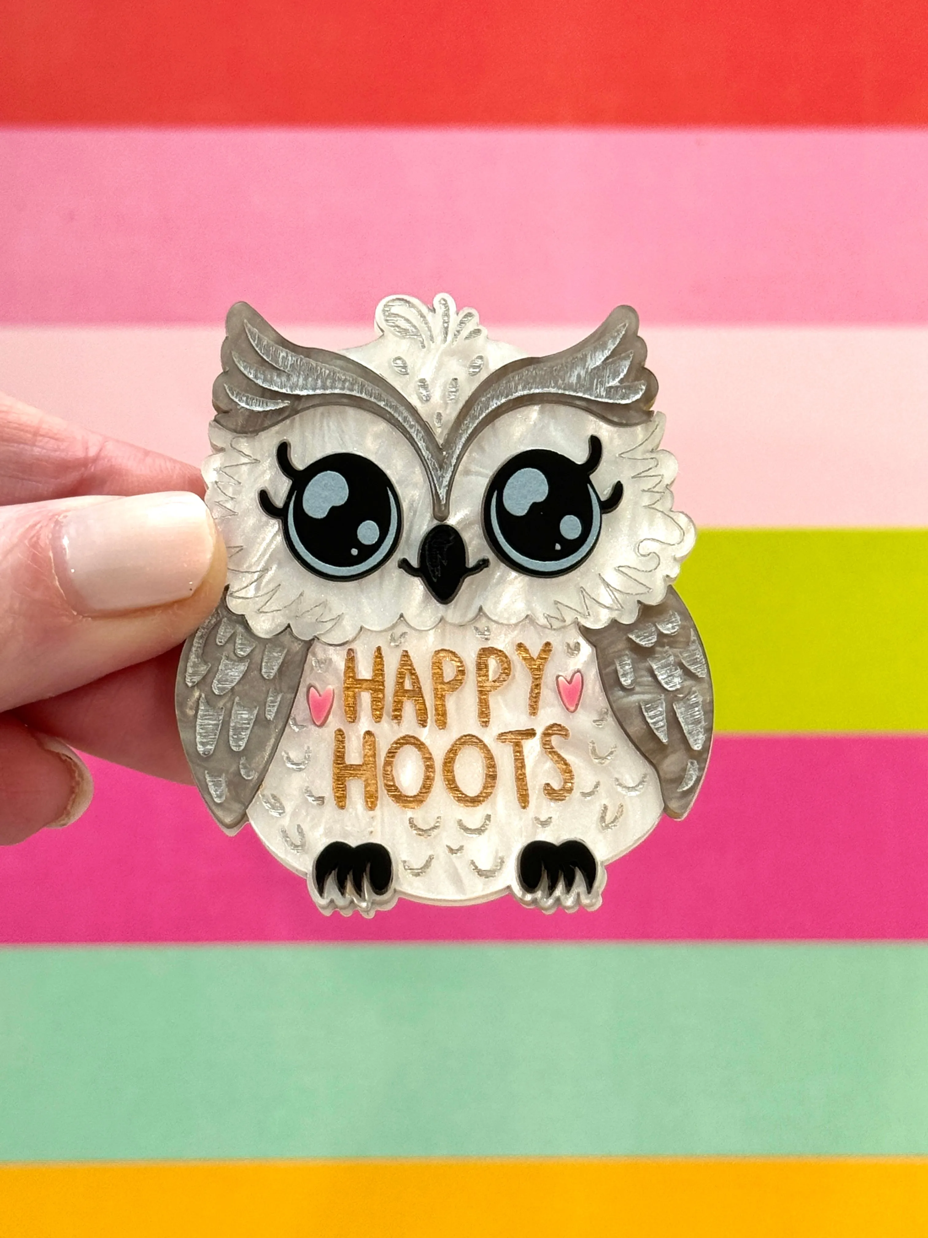 Happy Hoots  - Brooch - Set of 2