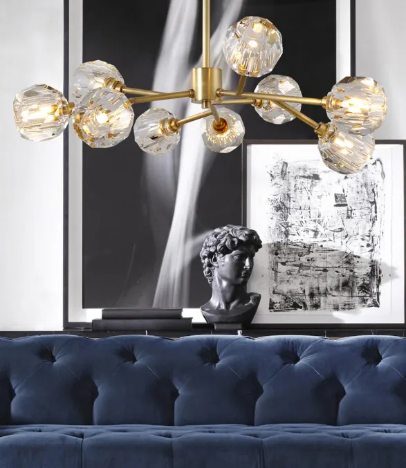 Hendrika Luxury Elegant Glossy Crystal Chandelier Light