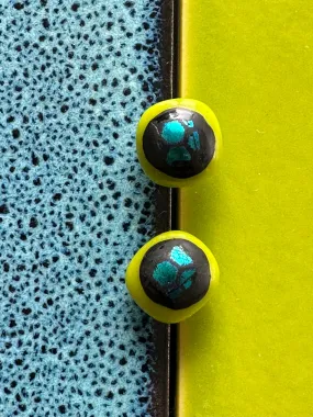 Hexagon Fused Glass Studs