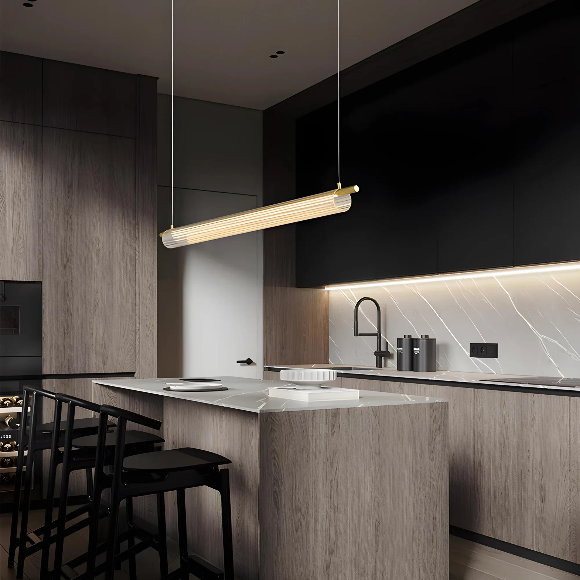 HOLL / Knurled Bar Pendant Light