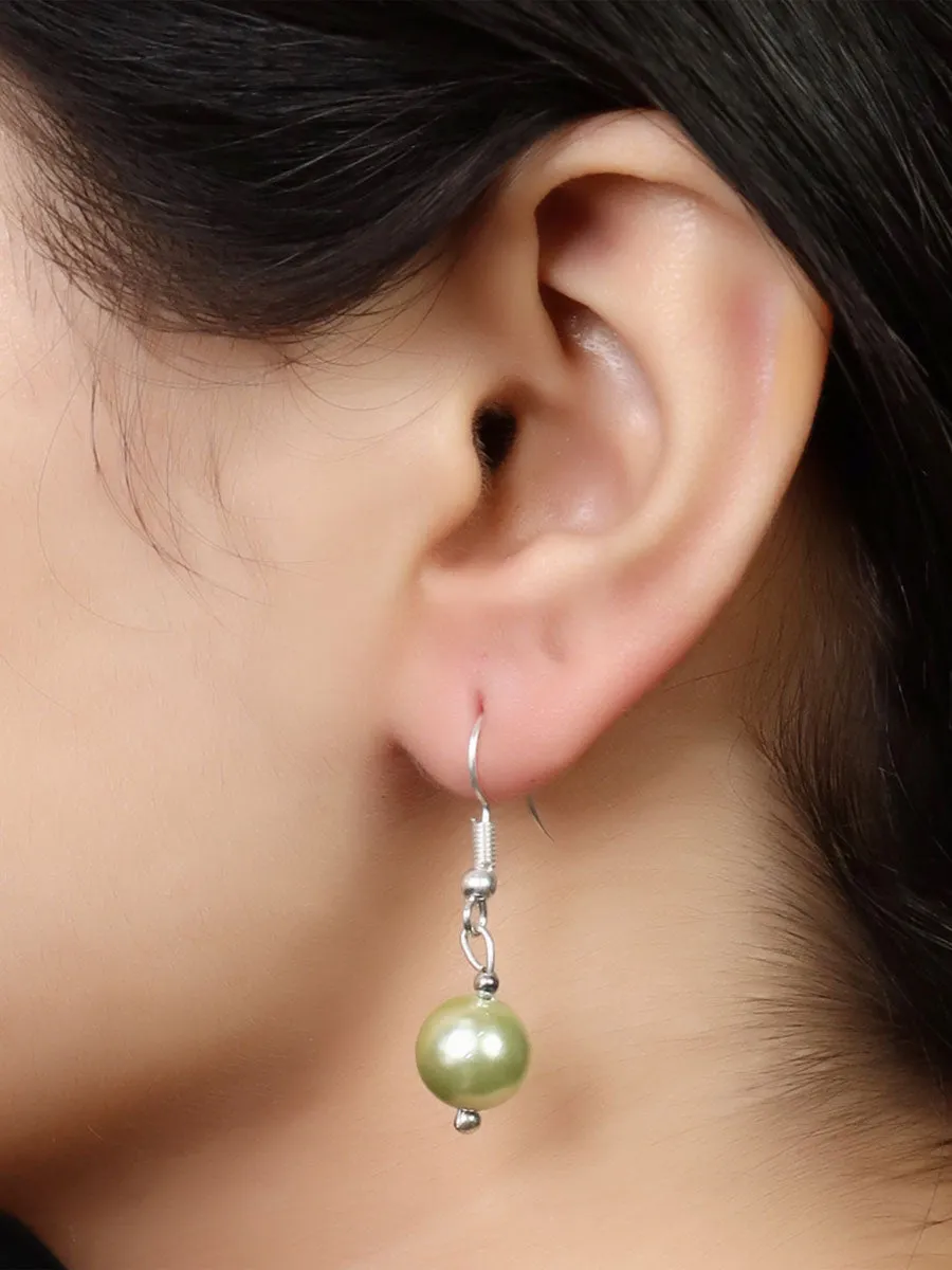 Imeora Green 10mm Shell Pearl Earrings