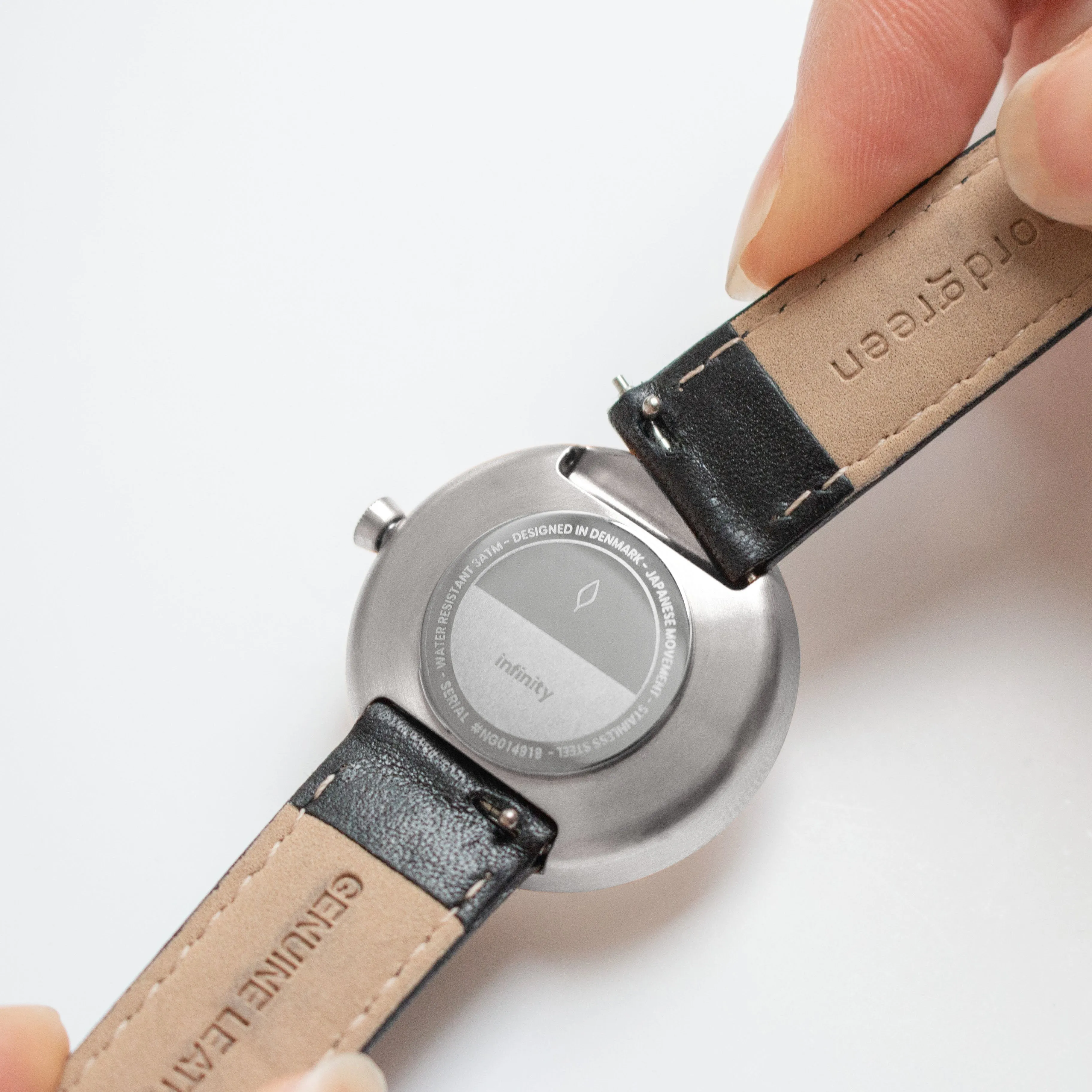 Infinity - Dove Grey Vegan Leather
