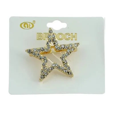 JAH24095-Rhinestone Star Brooch