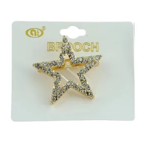 JAH24095-Rhinestone Star Brooch