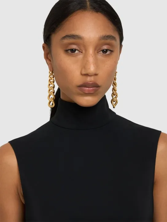 Jil Sander   Chain pendant earrings 