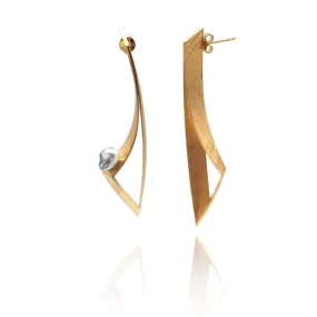 Keshi Pearl Earrings - Gold