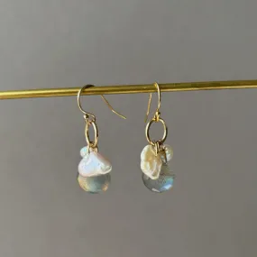 labradorite "peek a boo" earrings