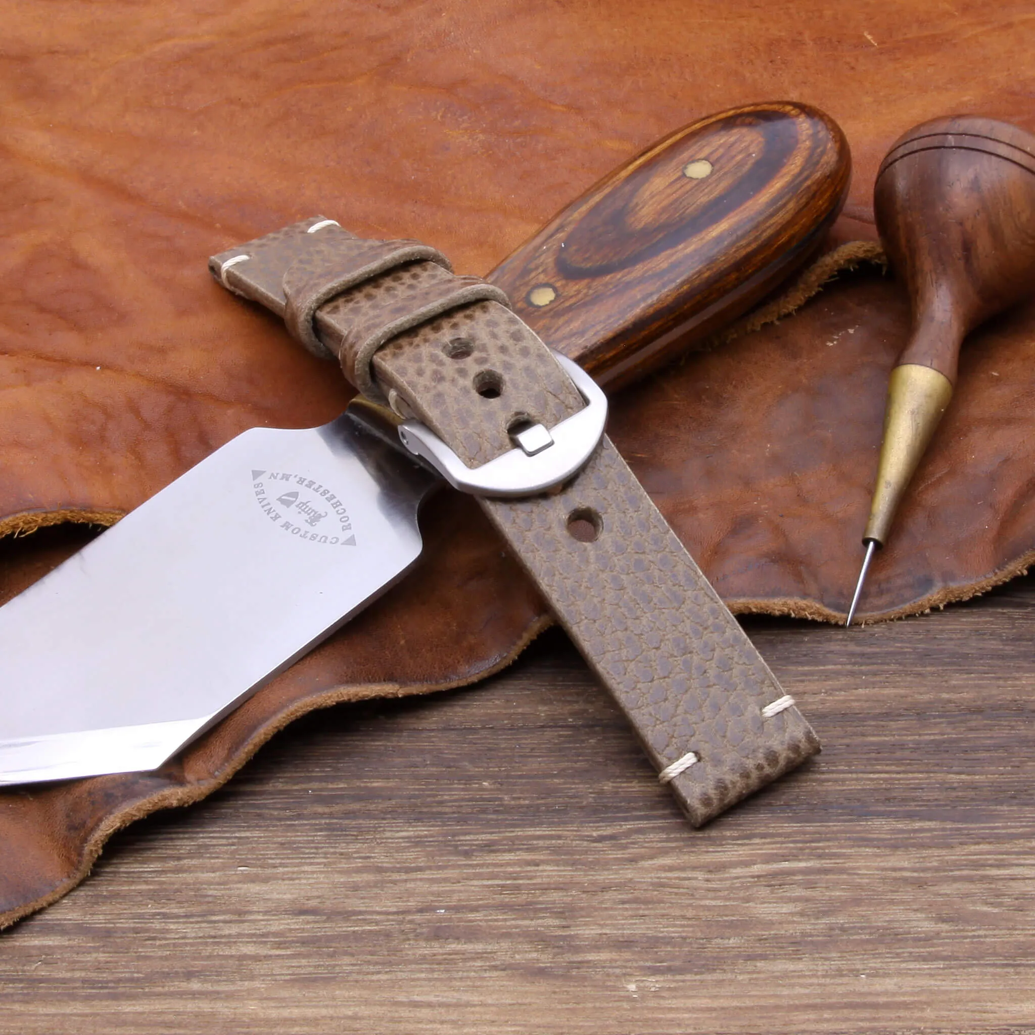 Leather Watch Strap, Buttero Taupe | For Apple Watch