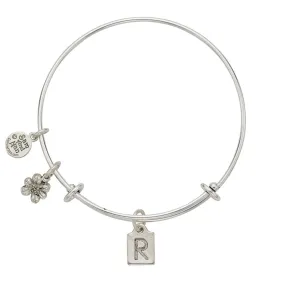 Letter R Charm Bangle Bracelet