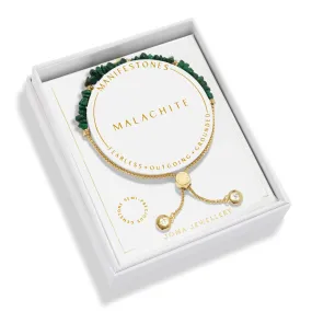 Manifestones Malachite Gold Plated Bracelet 7451